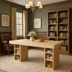 Grand Rangement Double Face - Table à Manger Rectangulaire en Bois de 160 cm, Accueille 6 Personnes, Robuste et Facile à Monter, pour Salle à Manger ou Bureau