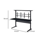 Table de jeu Royal Hampton avec port USB, noir