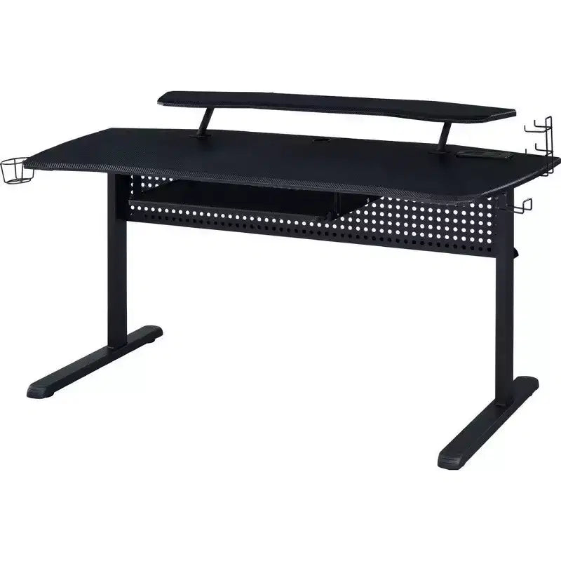 Table de jeu Royal Hampton avec port USB et support de casque, noir