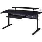 Table de jeu Royal Hampton avec port USB et support de casque, noir