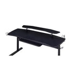 Table de jeu Royal Hampton avec port USB et support de casque, noir