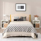 Costway Lot de 2 tables de chevet avec étagère de rangement pour chambre à coucher et salon