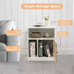 Costway Lot de 2 tables de chevet avec étagère de rangement pour chambre à coucher et salon