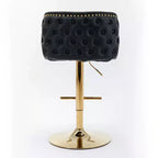 TUYOHW Lot de 2 tabourets de bar pivotants à hauteur de comptoir, chaises de bar en cuir PU avec dossier touffeté, chaises de salle à manger réglables en hauteur pour cuisine, bar à domicile
