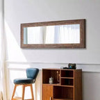 Miroir pleine longueur de style ferme 61x22. Cadre rustique en bois massif, à fixer au mur ou à poser pour chambre, salle de bain, salon