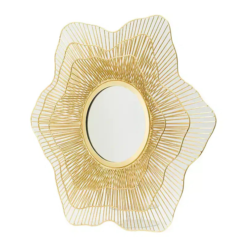 Miroir mural rond en métal de 68,58 cm