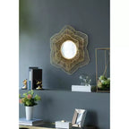 Miroir mural rond en métal de 68,58 cm