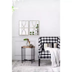 Miroir mural rectangulaire en bois, 40,6 x 58,4 cm, avec cadre blanc vieilli - Lot de 2
