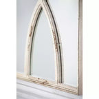 Miroir mural rectangulaire en bois, 40,6 x 58,4 cm, avec cadre blanc vieilli - Lot de 2
