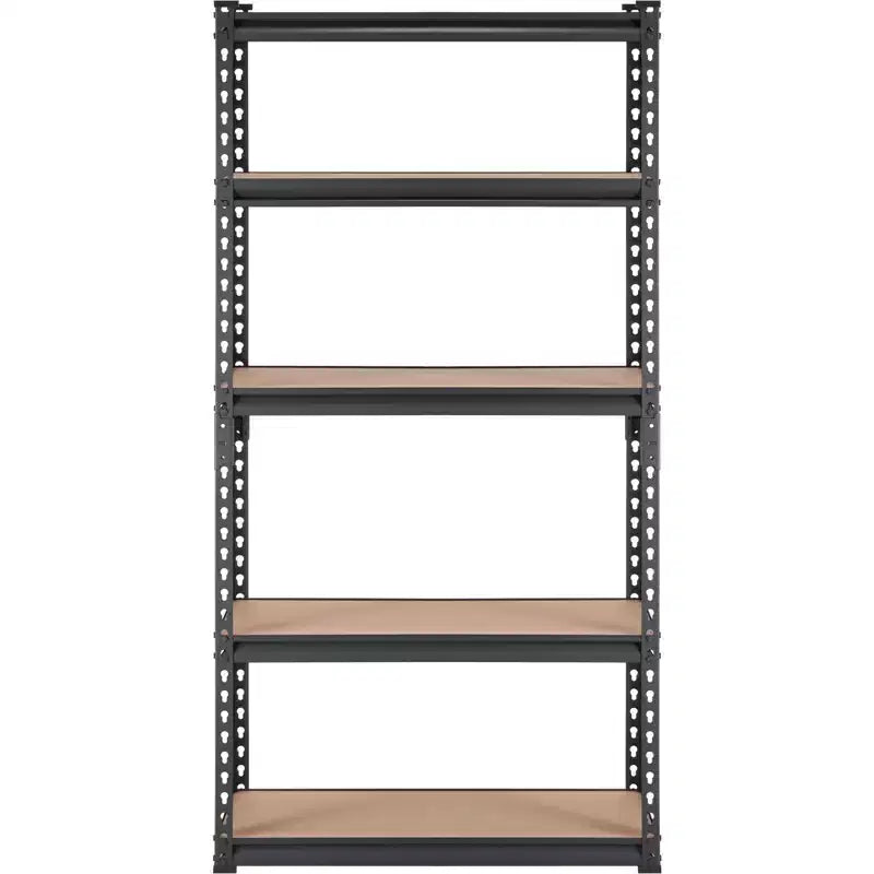 VIYET 5-Tier Adjustable Storage Shelving Unit, 2000LBS Total Capacity Heavy-Duty Metal Rack, 30L12W60H for Garage/Kitchen/Pantry/Basement (Black)