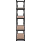 Étagère de rangement réglable à 5 niveaux VIYET, capacité totale de 907 kg, étagère métallique robuste, 76,2 x 30,5 x 152,4 cm pour garage/cuisine/garde-manger/sous-sol (noir)
