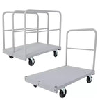 2-in-1 Heavy Duty Steel Panel Truck Cart with 36x24in Platform - 2200 lb Steel Frame, Quick-Convert Panel/Flatbed, 360 Locking Casters