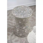 Table d'appoint/tabouret Capiz conique pour jardin D14x19