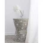 Table d'appoint/tabouret Capiz conique pour jardin D14x19