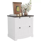 Classeur latéral 2 tiroirs en bois de 30 po. Inclut des dossiers suspendus pour documents A4/Lettre/Légal, rangement élégant pour bureau à domicile/salon.