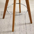Art Leon Lot de 2 tabourets de bar pivotants rembourrés en similicuir avec structure en bois massif