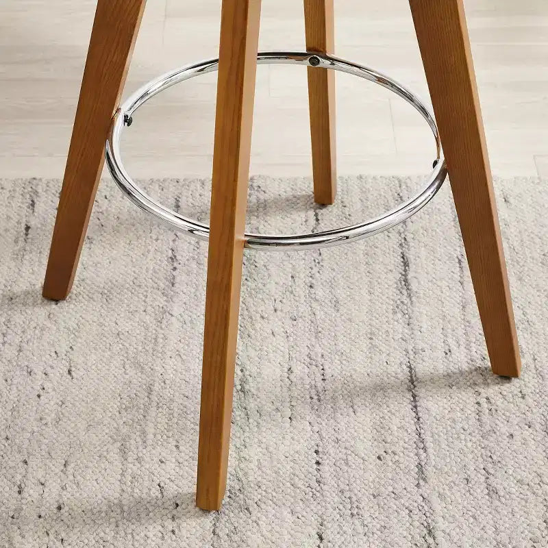 Art Leon Lot de 2 tabourets de bar pivotants rembourrés en similicuir avec structure en bois massif
