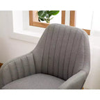 Chaise d'appoint contemporaine TUYOHW, fauteuil en tissu à dossier courbé avec pieds en bois massif, chaise longue rembourrée pour le salon, le bureau, le hall d'entrée