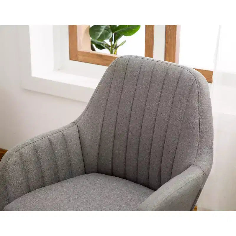 Chaise d'appoint contemporaine TUYOHW, fauteuil en tissu à dossier courbé avec pieds en bois massif, chaise longue rembourrée pour le salon, le bureau, le hall d'entrée