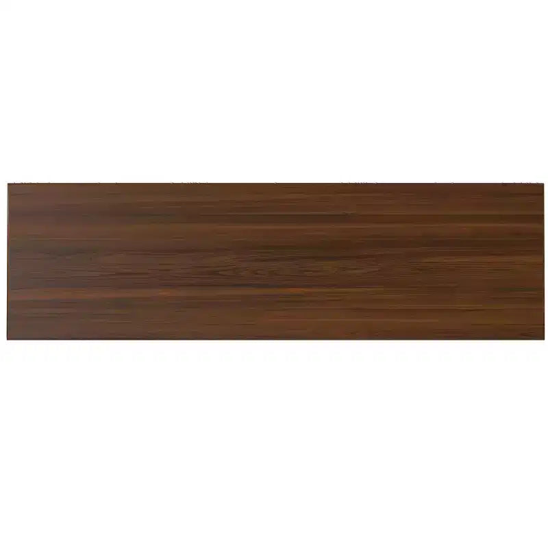 Meuble buffet Moreno rectangulaire de 60 x 18 pouces avec 3 portes, style industriel contemporain, en placage de noyer