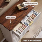 Commode Acekool cannelée à 5 tiroirs, commode moderne pour chambre à coucher ou couloir