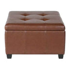 Christopher Knight Home Michiko Ottoman de rangement moderne en bois et similicuir