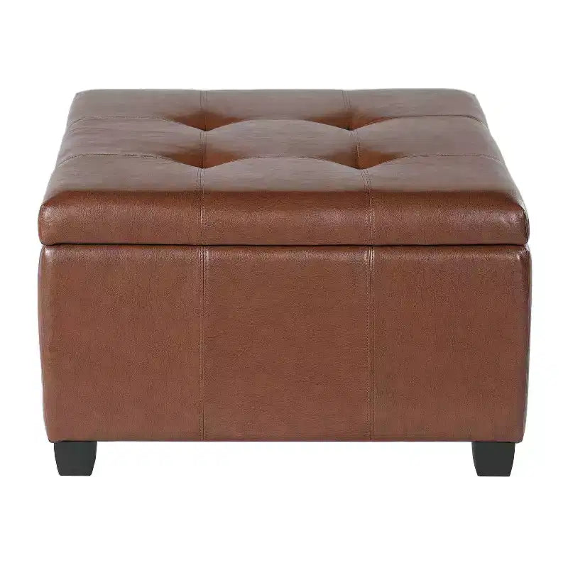 Christopher Knight Home Michiko Ottoman de rangement moderne en bois et similicuir