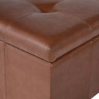 Christopher Knight Home Michiko Ottoman de rangement moderne en bois et similicuir
