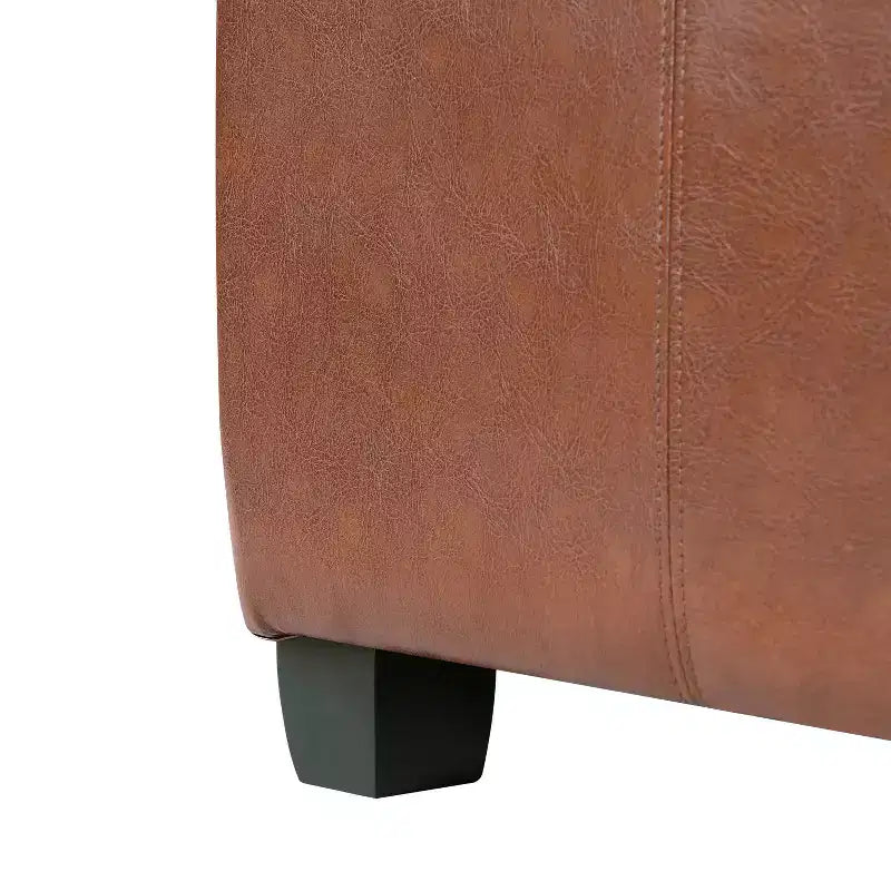 Christopher Knight Home Michiko Ottoman de rangement moderne en bois et similicuir