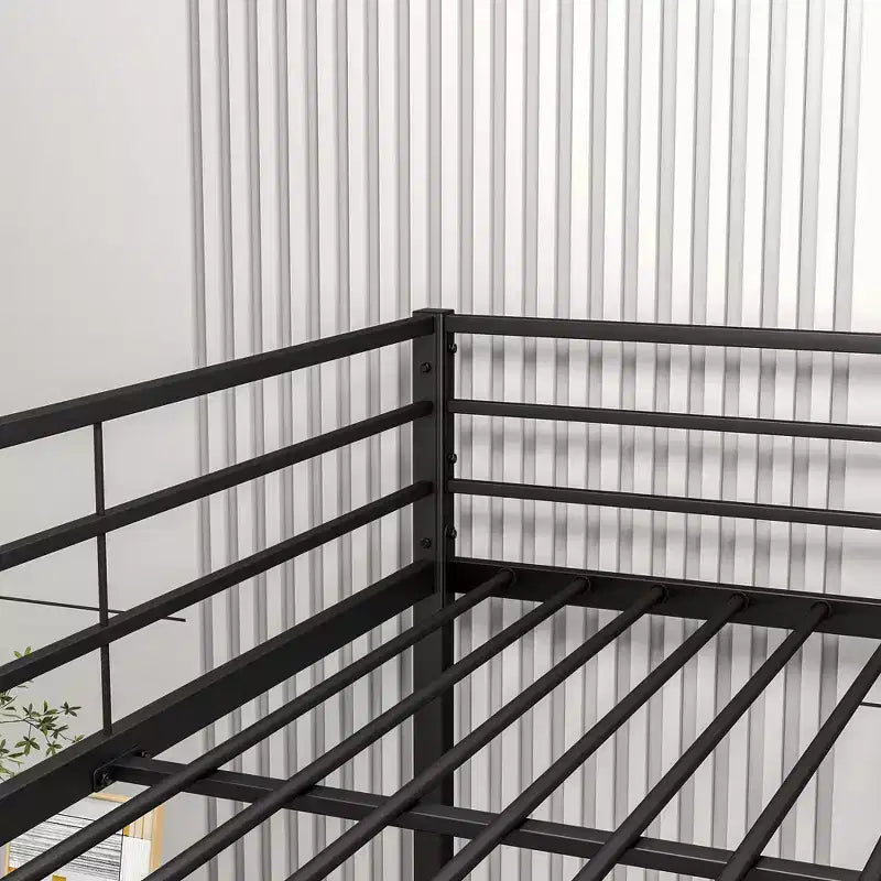 MAYEERTY Lit superposé double en métal avec barrières de sécurité, robuste et compact pour chambre à coucher