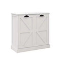 sumyeg Tilt-Out Laundry Hamper Cabinet with Two Sorting Compartments and Top Shelf Organizer