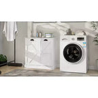 sumyeg Meuble à Linge Inclinable avec Deux Compartiments de Tri et Étagère Supérieure de Rangement