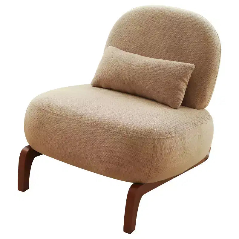 Fauteuil d'appoint rembourré moderne et mignon, chaise de lecture confortable sans accoudoirs pour salon, chambre, appartement ou balcon - Panipeachy