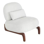 Fauteuil d'appoint rembourré moderne et mignon, chaise de lecture confortable sans accoudoirs pour salon, chambre, appartement ou balcon - Panipeachy