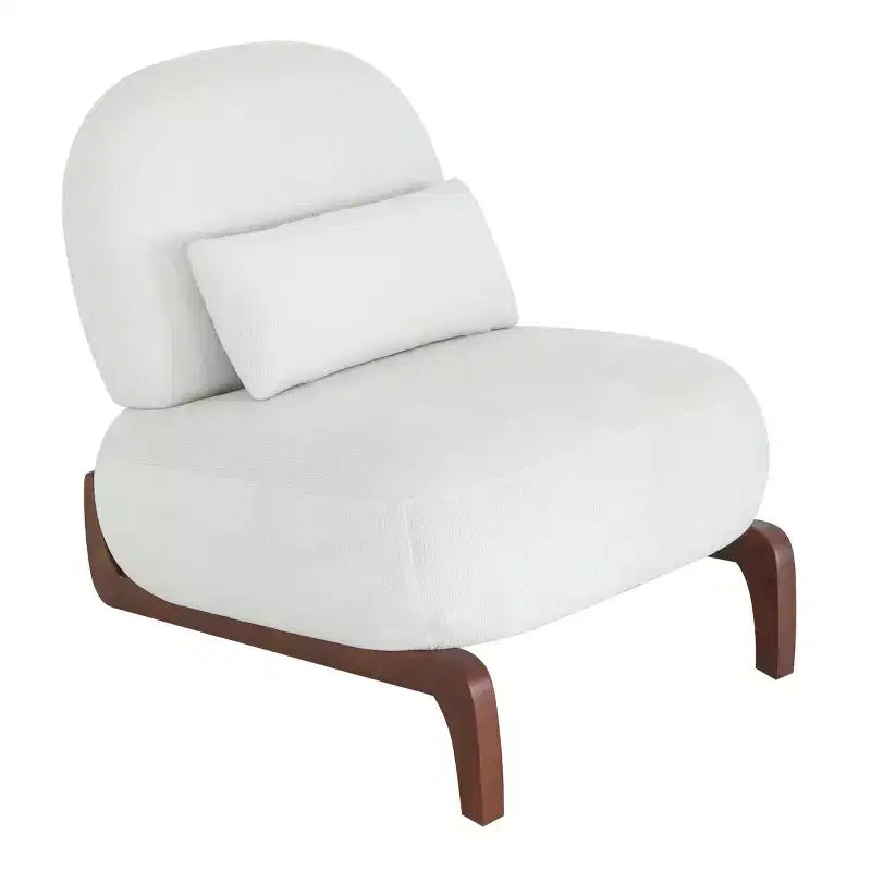Fauteuil d'appoint rembourré moderne et mignon, chaise de lecture confortable sans accoudoirs pour salon, chambre, appartement ou balcon - Panipeachy