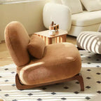 Fauteuil d'appoint rembourré moderne et mignon, chaise de lecture confortable sans accoudoirs pour salon, chambre, appartement ou balcon - Panipeachy