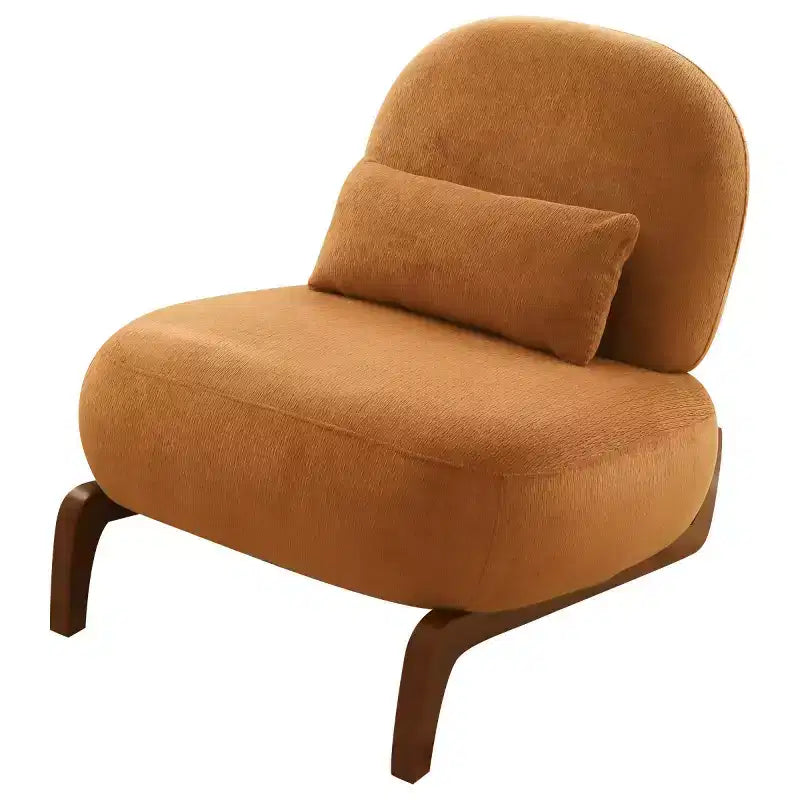 Fauteuil d'appoint rembourré moderne et mignon, chaise de lecture confortable sans accoudoirs pour salon, chambre, appartement ou balcon - Panipeachy