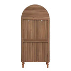 70 Armoire de cuisine bohème à arches, grand placard de rangement sculpté en bois composite avec portes creuses et étagères - Panipeachy