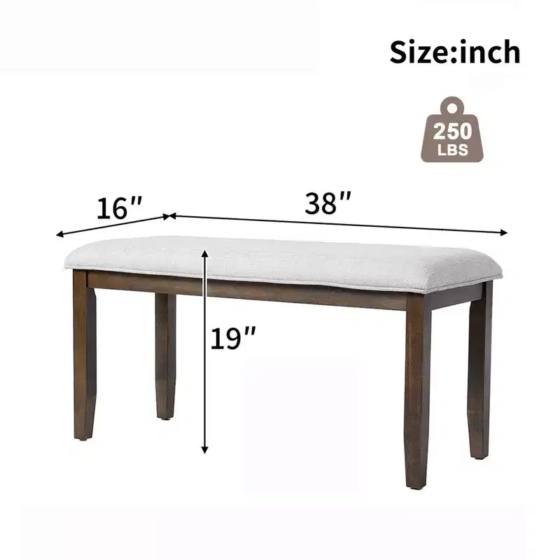 TUYOHW 38 Banc ottoman moderne rembourré pour entrée avec pieds en bois, tabouret polyvalent pour salon, chambre, couloir