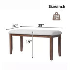 TUYOHW 38 Banc ottoman moderne rembourré pour entrée avec pieds en bois, tabouret polyvalent pour salon, chambre, couloir