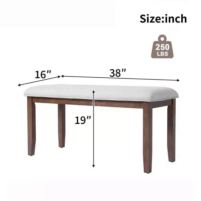 TUYOHW 38 Banc ottoman moderne rembourré pour entrée avec pieds en bois, tabouret polyvalent pour salon, chambre, couloir