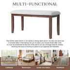 TUYOHW 38 Banc ottoman moderne rembourré pour entrée avec pieds en bois, tabouret polyvalent pour salon, chambre, couloir