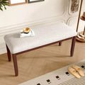 TUYOHW 38 Modern Ottoman Bench with Upholstered Entryway Shoe Bench with Wood Legs Versatile Foot Stool for Living Room,Bedroom,Hallway