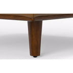 Brixley - Table ottomane de style Mid-Century Modern de 33 pouces de large en cuir véritable