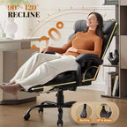 Chaise de bureau COZONY grande taille, capacité 225 kg, accoudoirs réglables et inclinaison, chaise d'ordinateur de direction ergonomique