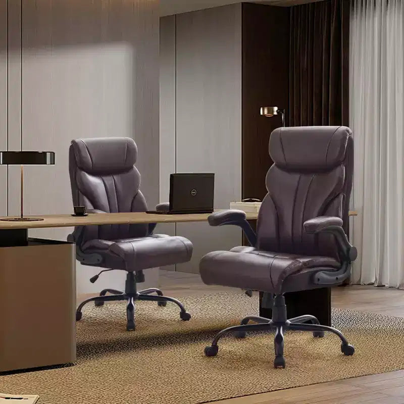 Chaise de bureau COZONY grande taille, capacité 225 kg, accoudoirs réglables et inclinaison, chaise d'ordinateur de direction ergonomique