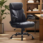 Chaise de bureau COZONY grande taille, capacité 225 kg, accoudoirs réglables et inclinaison, chaise d'ordinateur de direction ergonomique