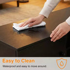 Meuble TV Bestmassage pour téléviseur à écran plat de 55 pouces, console média en bois robuste avec étagère réglable