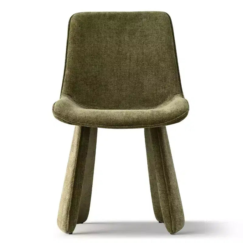 Lot de 6 chaises de salle à manger modernes entièrement rembourrées avec silhouette sculpturale, chaises d'appoint sans accoudoirs rembourrées douces pour salle à manger ou cuisine-Panipeachy