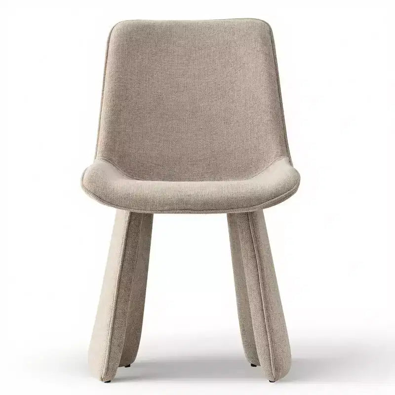 Lot de 6 chaises de salle à manger modernes entièrement rembourrées avec silhouette sculpturale, chaises d'appoint sans accoudoirs rembourrées douces pour salle à manger ou cuisine-Panipeachy